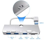 Adattatore HUB per lettore di schede USB 3.0 x 3 Rocketek HC412 + SD / TF, HC412