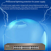 Tenda TEG1024D Desktop v7.0 Switch Gigabit Ethernet a 24 porte 6KV Protezione contro i fulmini, TEG1024D