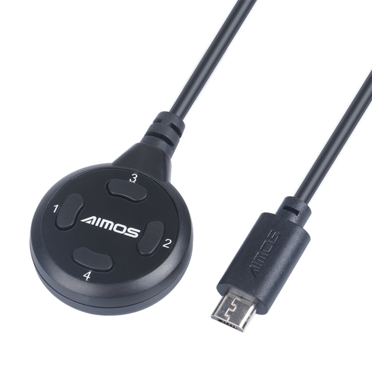 Dispositivo di condivisione switcher AIMOS AM-SH4 Prolunga cavo di prolunga a 4 pulsanti, AM-SH4