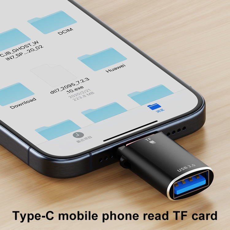 Adattatore USB-C a TF Card con USB 3.0 e guscio in alluminio