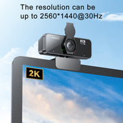 Webcam USB Yesido KM14 2K 4.0MP HD, lunghezza cavo 1,5 m, KM14