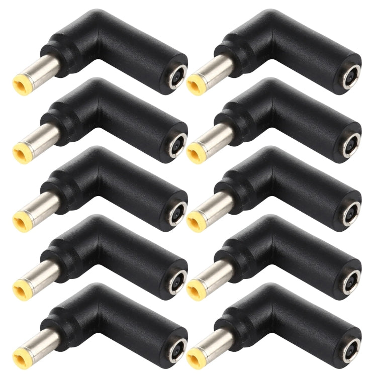 10 connettori adattatori a gomito con spina maschio da 4,5 x 3,0 mm femmina a 5,5 x 2,5 mm, 4.5x3.0mm to 5.5x2.5mm
