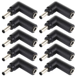 10 connettori adattatori a gomito con spina maschio da 4,5 x 3,0 mm femmina a 4,5 x 3,0 mm maschio, 4.5x3.0mm to 4.5x3.0mm