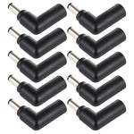 10 connettori adattatori a gomito con spina maschio da 4,5 x 3,0 mm femmina a 5,5 x 2,1 mm, 4.5x3.0mm to 5.5x2.1mm