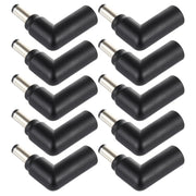 10 connettori adattatori a gomito con spina maschio da 4,5 x 3,0 mm femmina a 5,5 x 2,1 mm, 4.5x3.0mm to 5.5x2.1mm