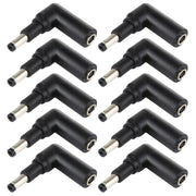 10 connettori adattatori a gomito con spina maschio da 4,5 x 3,0 mm femmina a 4,8 x 1,7 mm, 4.5x3.0mm to 4.8x1.7mm