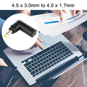 10 connettori adattatori a gomito con spina maschio da 4,5 x 3,0 mm femmina a 4,0 x 1,7 mm maschio, 4.5x3.0mm to 4.0x1.7mm