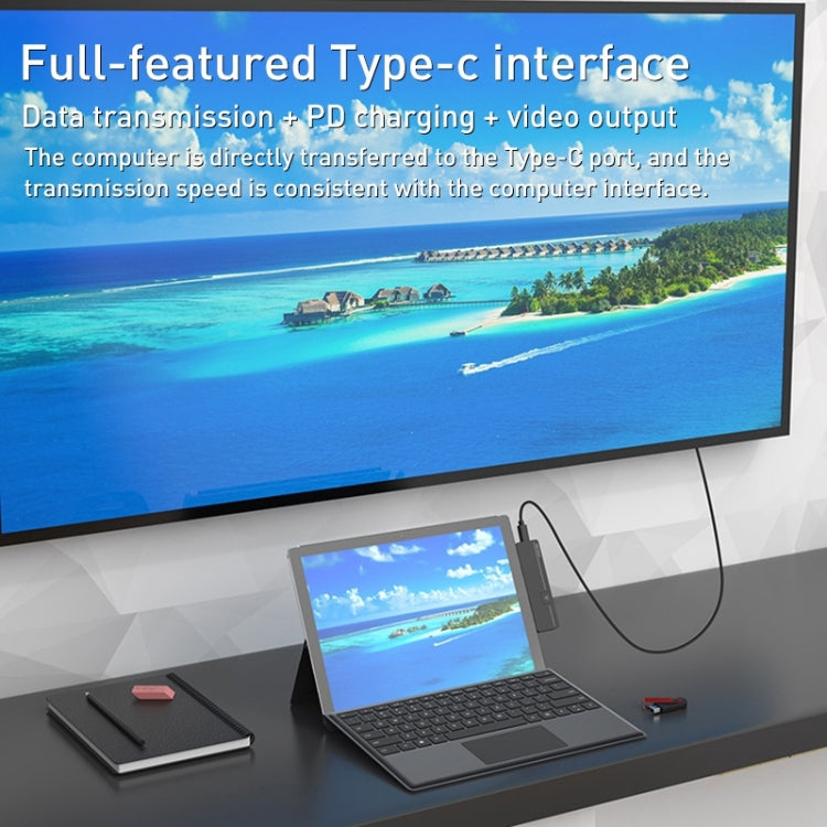 Adattatore HUB Dock Type-C Rocketek SHX6 con LAN e HDMI 4K