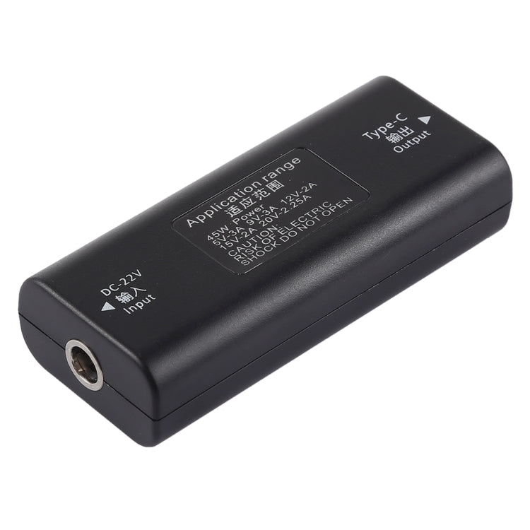 Adattatore jack alimentazione DC 5,5x2,1 mm femmina a USB-C 30 cm