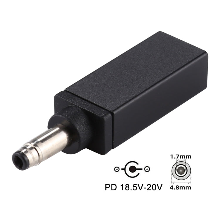 Connettore adattatore maschio PD 18,5 V-20 V 4,8x1,7 mm, 4.8x1.7mm