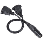 Cavo di prolunga di rete LAN Ethernet XLR femmina a 3 pin da 2 x RJ45 femmina, lunghezza cavo: 30 cm, 3-pin XLR Female to 2 x RJ45 Female