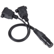 Cavo di prolunga di rete LAN Ethernet XLR femmina a 3 pin da 2 x RJ45 femmina, lunghezza cavo: 30 cm, 3-pin XLR Female to 2 x RJ45 Female