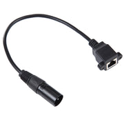 Cavo di prolunga di rete LAN Ethernet XLR maschio a RJ45 femmina a 3 pin, lunghezza cavo: 30 cm, 3-pin XLR Male to RJ45 Female