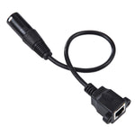 Cavo di prolunga di rete LAN Ethernet XLR maschio a RJ45 femmina a 3 pin, lunghezza cavo: 30 cm, 3-pin XLR Male to RJ45 Female