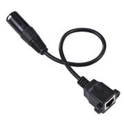 Cavo di prolunga di rete LAN Ethernet XLR maschio a RJ45 femmina a 3 pin, lunghezza cavo: 30 cm, 3-pin XLR Male to RJ45 Female