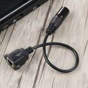 Cavo di prolunga di rete LAN Ethernet XLR maschio a RJ45 femmina a 3 pin, lunghezza cavo: 30 cm, 3-pin XLR Male to RJ45 Female