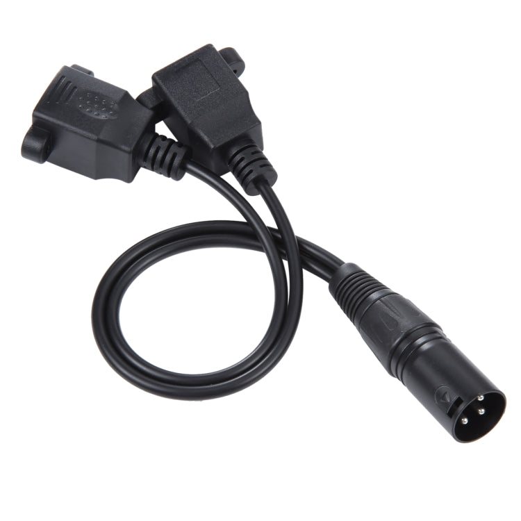 Cavo di prolunga di rete LAN Ethernet XLR maschio a 3 pin da 2 x RJ45 femmina, lunghezza cavo: 30 cm, 3-pin XLR Male to 2 x RJ45 Female