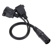 Cavo di prolunga di rete LAN Ethernet XLR maschio a 3 pin da 2 x RJ45 femmina, lunghezza cavo: 30 cm, 3-pin XLR Male to 2 x RJ45 Female