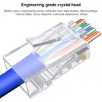 Spina modulare passante non schermata Cat5e RJ45 da 100 pezzi, oro: 3u, Cat5e Unshielded Pass Through