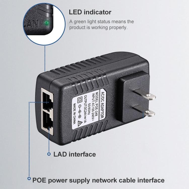 24V 1A Router AP Wireless POE / LAD Power Adapter, AU Plug, 24V 1A