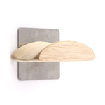 Supporto da parete in acciaio inox e legno per cuffie