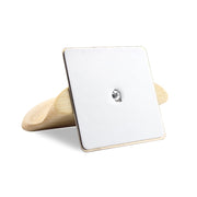 Supporto per cuffie in legno e acciaio inossidabile