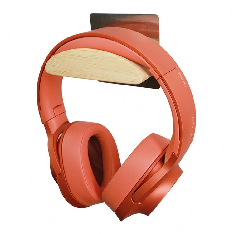 Supporto da parete in acciaio inox e legno per cuffie