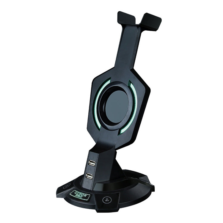 Portaauricolare luminoso mecha con doppie porte USB