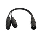 Cavo adattatore audio XLR 1 maschio a 2 femmine 30 cm