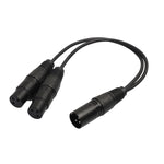 Cavo adattatore audio XLR 1 maschio a 2 femmine 30 cm