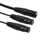 Cavo adattatore audio XLR 1 maschio a 2 femmine 30 cm