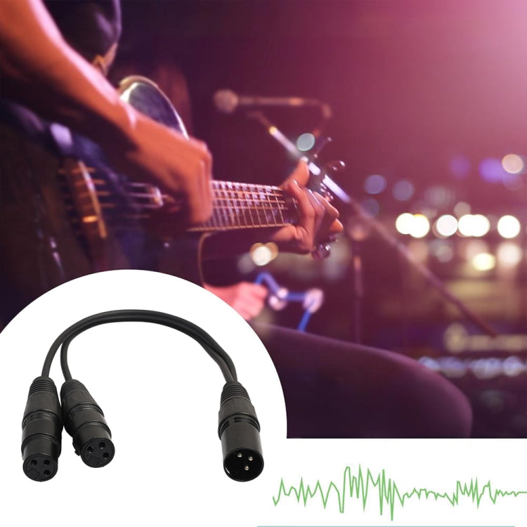 Cavo adattatore audio XLR 1 maschio a 2 femmine 30 cm