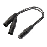Cavo adattatore audio XLR 1 femmina a 2 maschi 30 cm