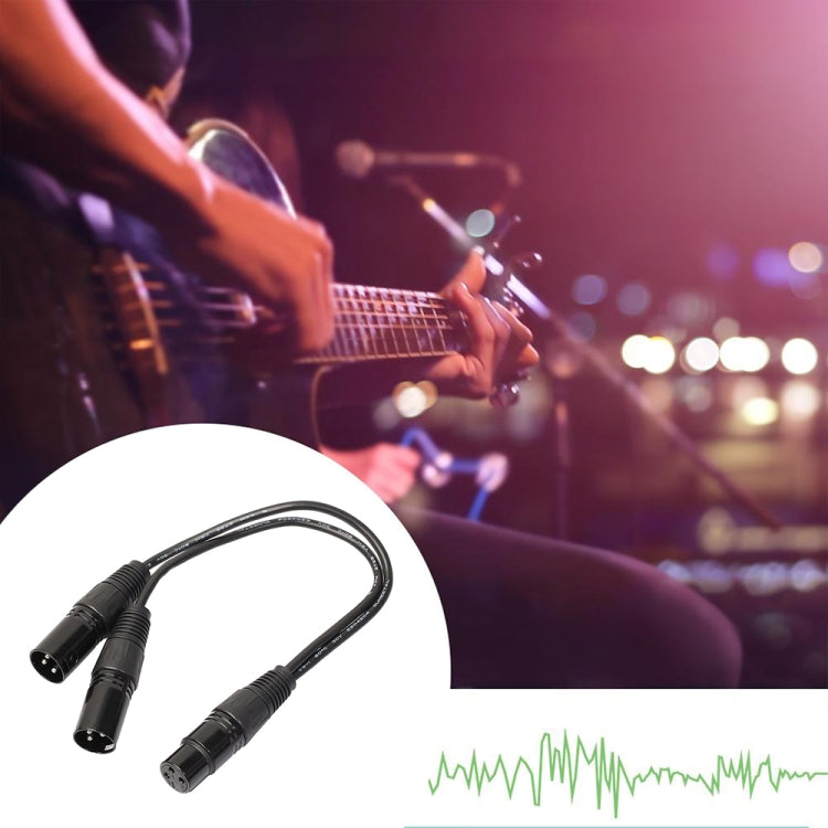 Cavo adattatore audio XLR 1 femmina a 2 maschi 30 cm