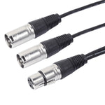 Cavo adattatore audio XLR 1 femmina a 2 maschi 30 cm