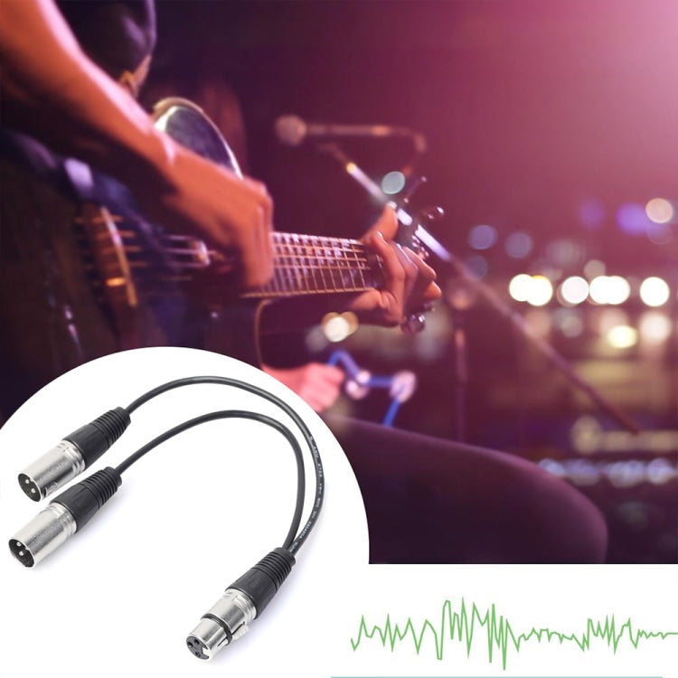 Cavo adattatore audio XLR 1 femmina a 2 maschi 30 cm