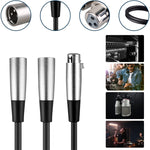 Cavo adattatore audio XLR 3 pin 1 femmina a 2 maschi 30 cm