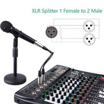 Cavo adattatore audio XLR 3 pin 1 femmina a 2 maschi 30 cm
