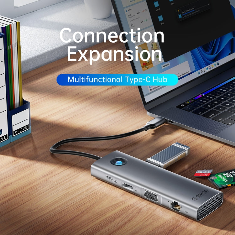 Docking station USB-C ORICO 10 in 1 con HDMI 4K e Ethernet