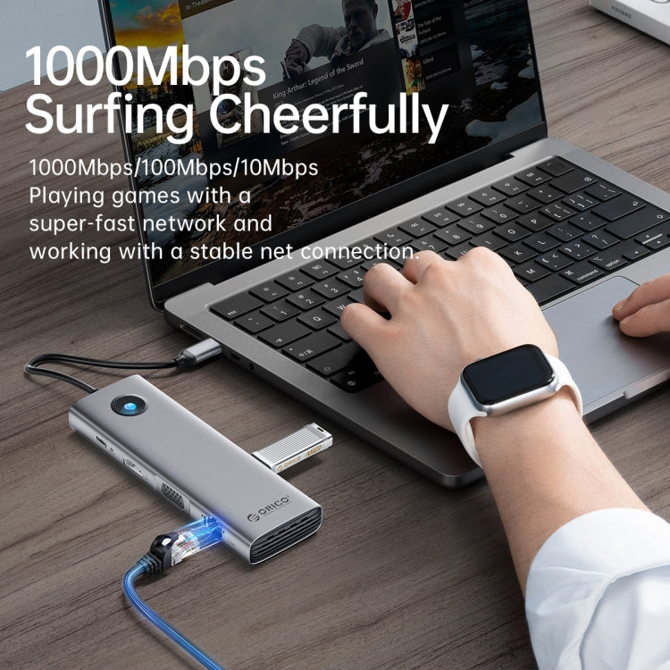 Docking station USB-C ORICO 10 in 1 con HDMI 4K e Ethernet
