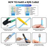 Spina modulare con connettore RJ45 passante schermato Cat6e da 100 pezzi, Cat6e Shielded Pass Through