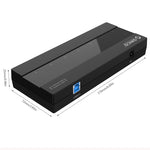 ORICO H727RK-U3 HUB USB 3.0 a 7 porte ABS ad alta velocità con adattatore di alimentazione 12V per laptop/smartphone, H727RK-U3