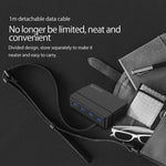 ORICO H4928-U3 HUB USB 3.0 a 4 porte in ABS ad alta velocità con alimentatore da 12 V per smartphone/tablet