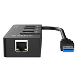 ORICO HR01-U3 Splitter HUB USB 3.0 ABS a 3 porte con scheda di rete Gigabit Ethernet RJ45 esterna 5 Gbps per laptop/desktop/Ultrabook ecc.