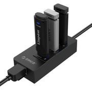 ORICO HR01-U3 Splitter HUB USB 3.0 ABS a 3 porte con scheda di rete Gigabit Ethernet RJ45 esterna 5 Gbps per laptop/desktop/Ultrabook ecc.