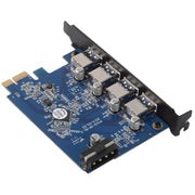 Scheda PCI Express USB 3.0 a 4 porte ORICO PVU3-4P per desktop, 4 Ports USB3.0