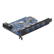 Scheda PCI Express USB 3.0 a 4 porte ORICO PVU3-4P per desktop, 4 Ports USB3.0