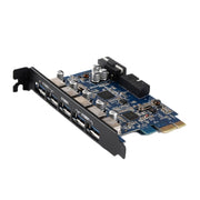 ORICO PVU3-5O2I USB3.0 * 5 + slot 20 pin * 1 scheda PCI Express per desktop, trasmissione dati superveloce a 5 Gbps, 5 Ports USB3.0