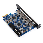 ORICO PVU3-5O2I USB3.0 * 5 + slot 20 pin * 1 scheda PCI Express per desktop, trasmissione dati superveloce a 5 Gbps, 5 Ports USB3.0