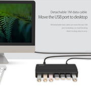 ORICO H7928-U3 Materiale ABS Desktop 7 Porte HUB USB 3.0 con Cavo da 1 m, USB 3.0